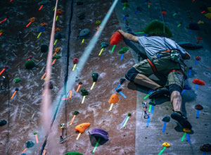 A view of an Astrum Hotel rock climbing instructor